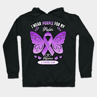 Lupus Sister Purple Awareness Ribbon Hoodie